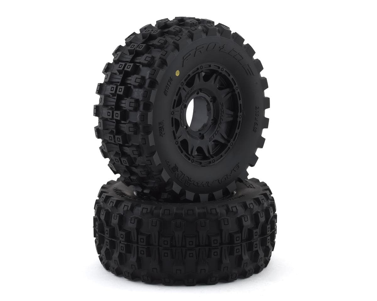 Pro-Line Badlands MX28 Belted 2.8" Pre-Mounted Truck Tires (2) (Black) (M2) w/Raid 6x30 Removable Hex Wheels