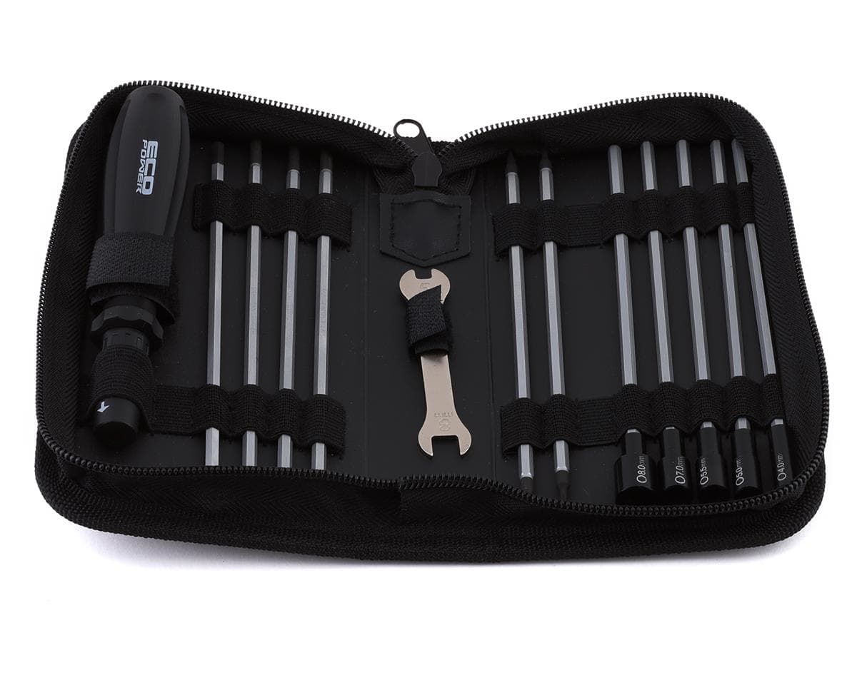 EcoPower 19-Piece Metric RC Essential Tool Set w/Carrying Case