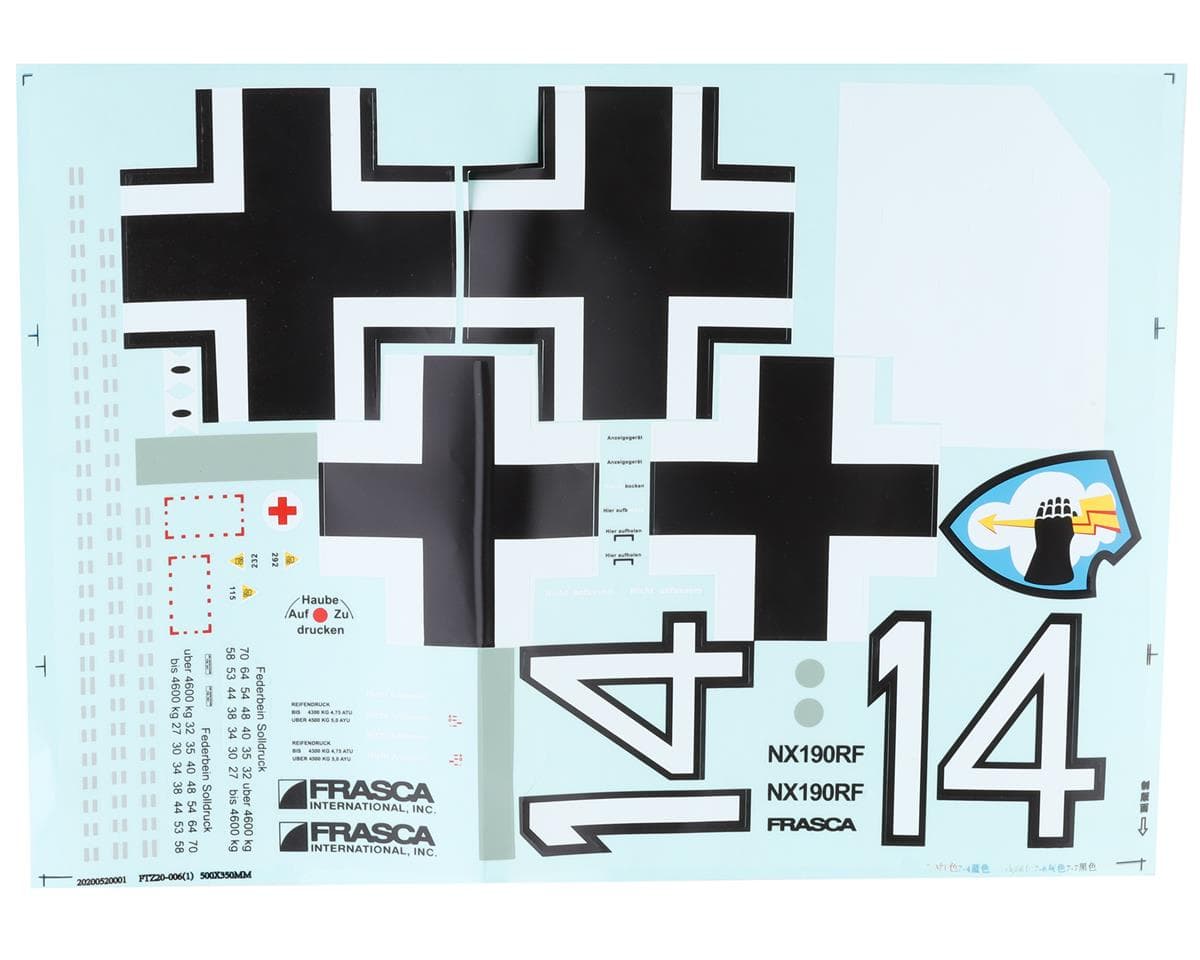 E-flite Focke-Wulf Fw 190A Decal Set
