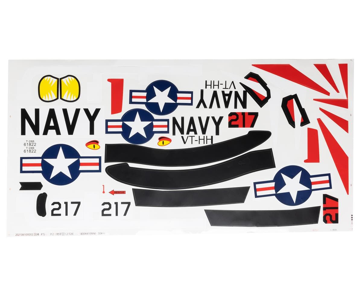E-flite T-28 1.2m Decal Sheet