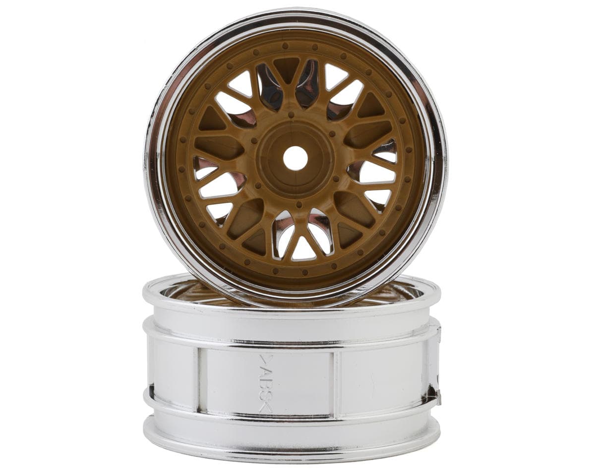 Tamiya 4WD/FWD Touring & Rally Car 2-Piece Mesh Wheels (Chrome/Gold) (2) w/12mm Hex