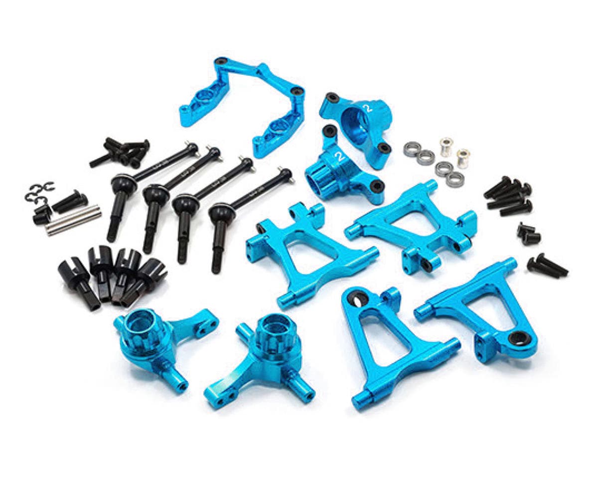 Yeah Racing Tamiya TT-02 Aluminum Essential Upgrade Set (Blue)