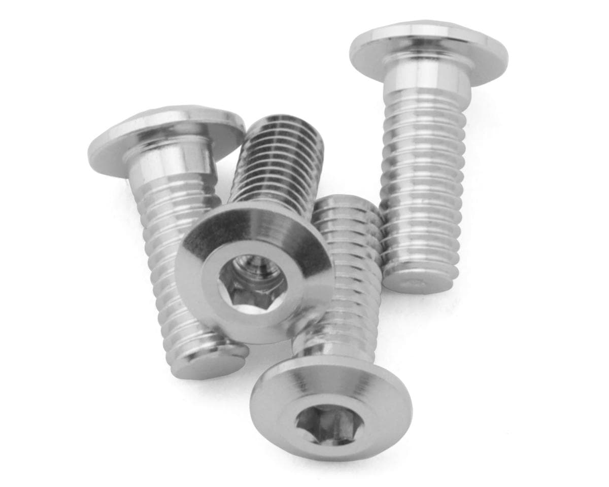 Yokomo 3x8mm Aluminum Low Profile Button Head Hex Screw (4)