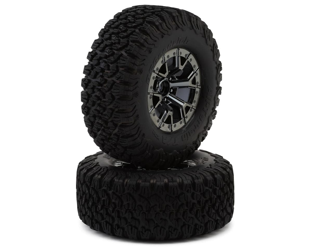 Traxxas Ford Raptor R All-Terrain T/A KO2 Pre-Mounted Rear Tires by BFGoodrich (Black Chrome) (2) w/12mm Hex