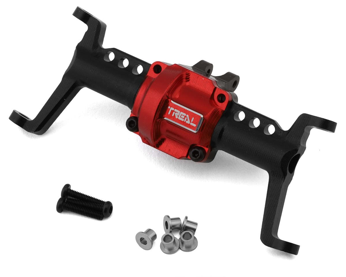 Treal Hobby FCX24 Aluminum Front Portal Axle Housing (Black)
