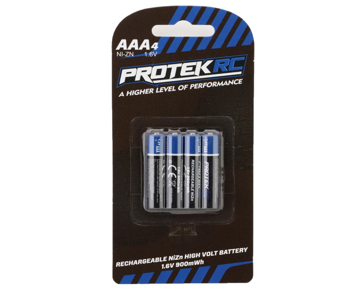 ProTek RC High Voltage Rechargeable AAA NiZn Batteries (4) (1.6V/900mWh) (Mini-Z)