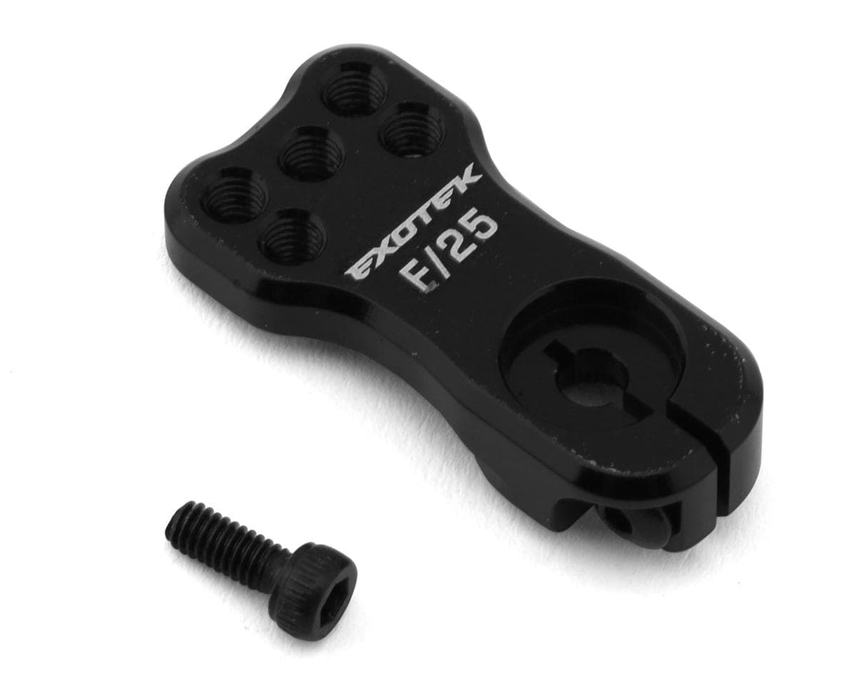 Exotek Aluminum HD Racing Servo Horn (25T ProTek/Futaba) (Black)