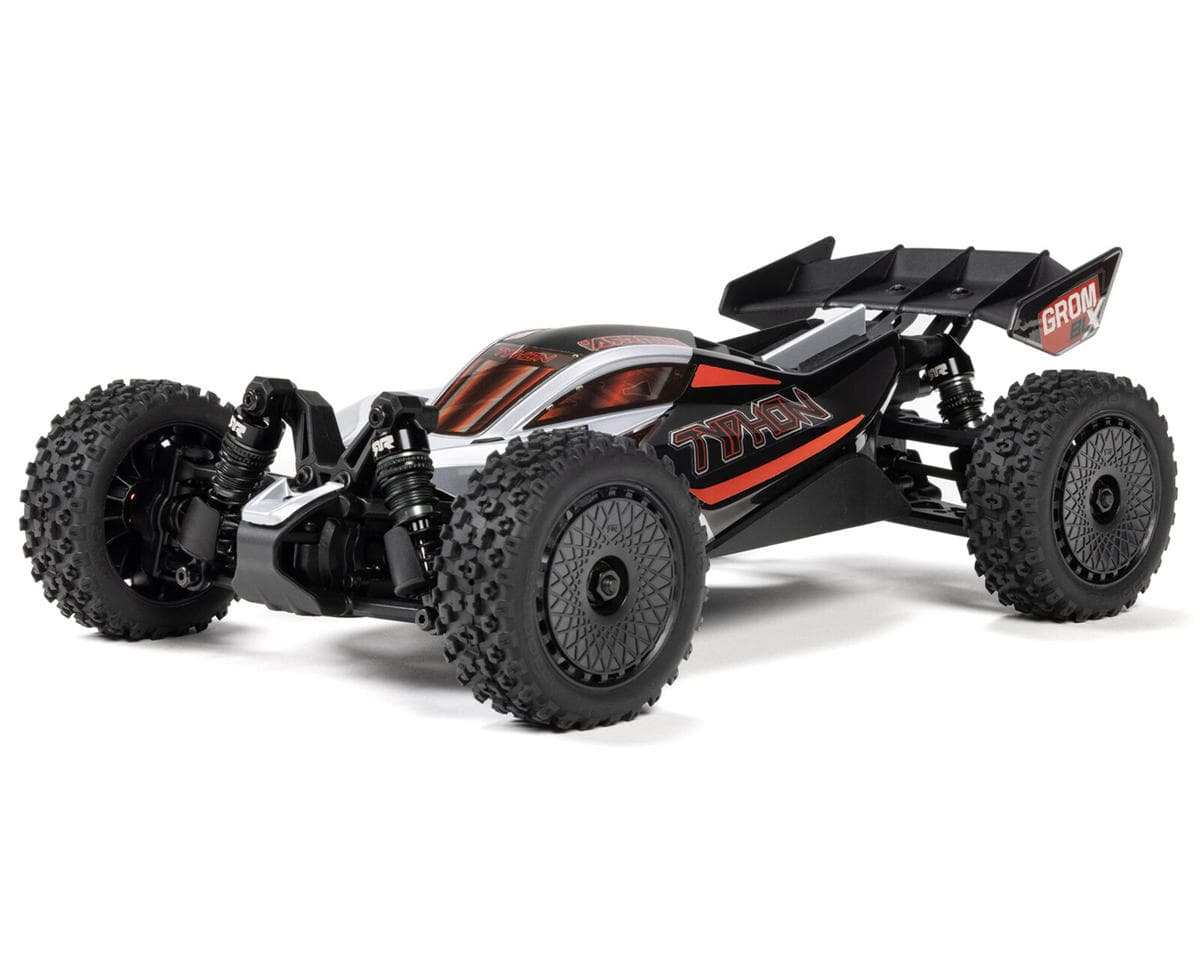 Arrma Typhon Grom 223S BLX 1/14 Brushless RTR 4WD Buggy (Black/Silver) w/SLT2 2.4GHz Radio & DSC