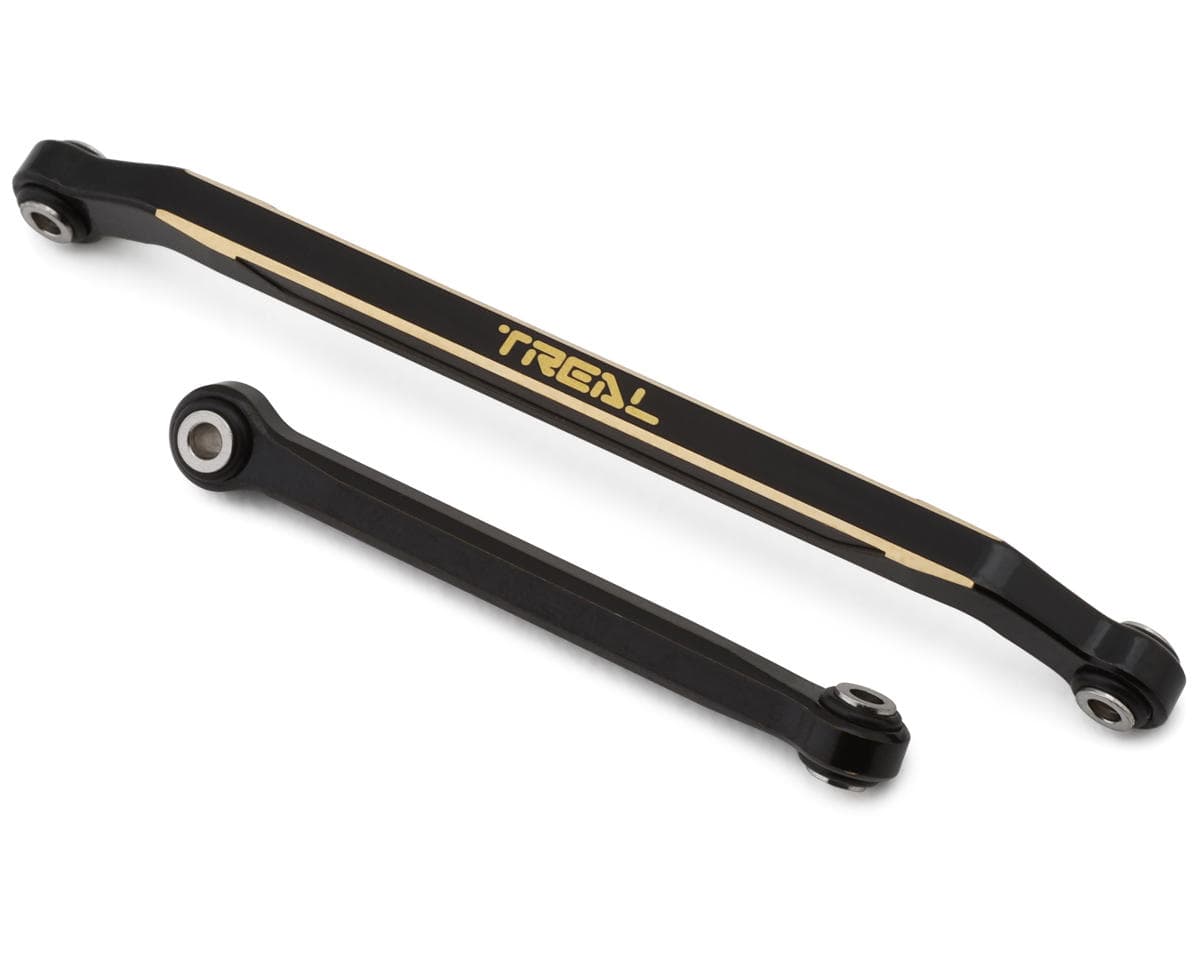 Treal Hobby Redcat Ascent-18 Brass Front Steering Link Set (Black) (2) (13.1g)