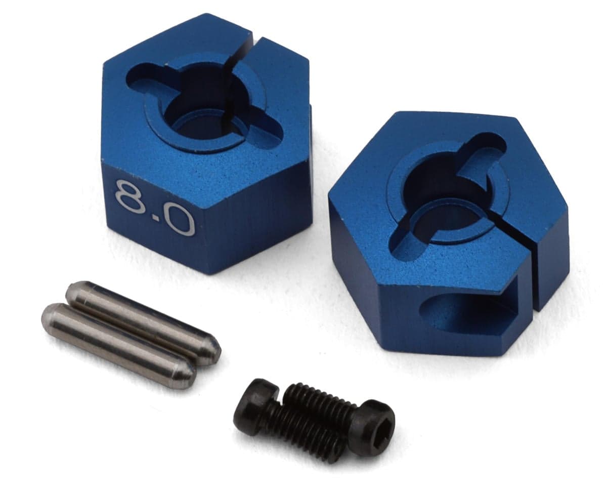 Yokomo 12mm Aluminum Clamping Wheel Hex (Blue) (2) (8mm)