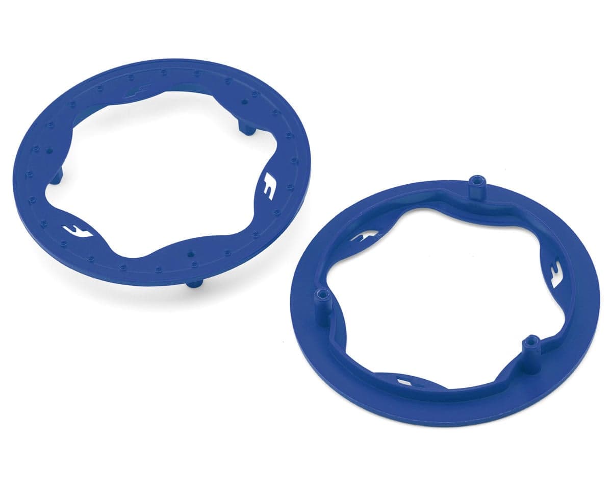 Traxxas Funco Pro Scale Sand Car 3.5" Front Wheel Beadlock Rings (Blue) (2)