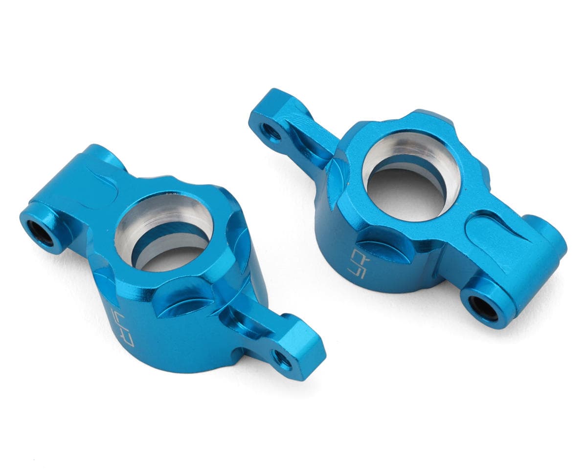 Yeah Racing Tamiya WR02/GF01 Aluminum Rear Hubs (Blue) (2)