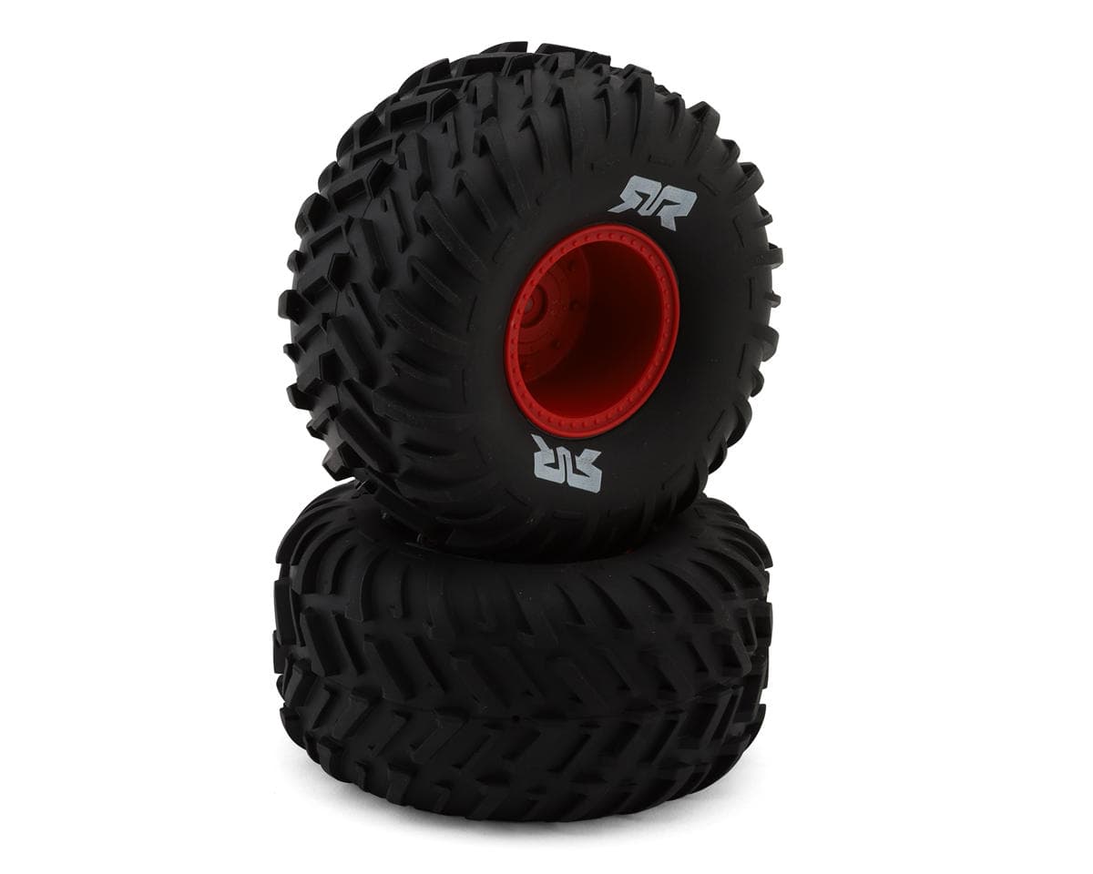 Arrma Quake dBoots Cut Chevron Monster Truck Pre-Mounted Tires (Red) (2)