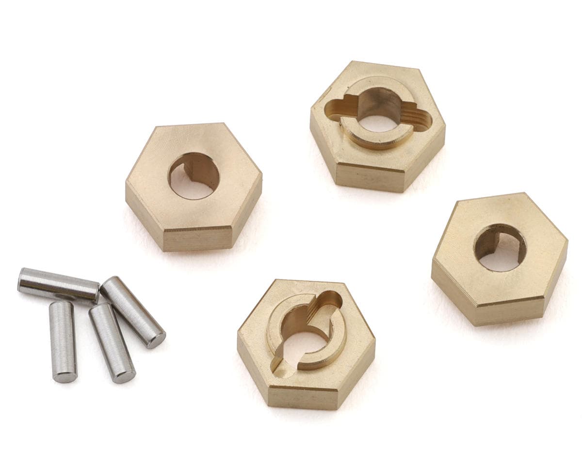 NEXX Racing Losi® Micro-B Brass Wheel Hexes (Gold) (4)