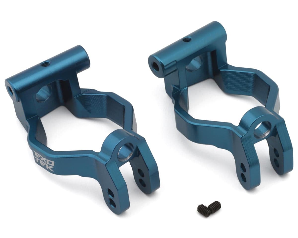 Exotek Associated Rival MT8 Aluminum HD Caster Hubs (Blue) (2)