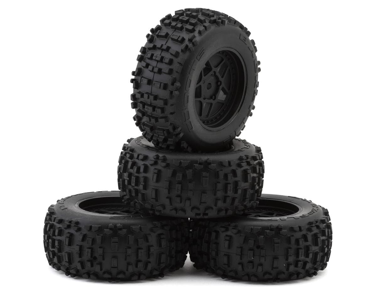Arrma Mini Kraton dBoots Back-Flip Pre-Mounted Tires (Black) (4) w/12mm Hex