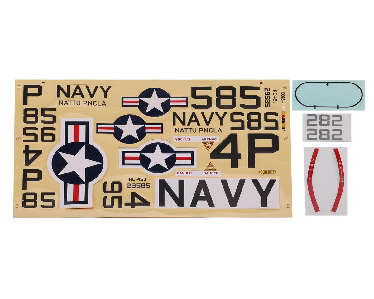 E-flite Beechcraft D18/RC-45J Navy Decal Sheet