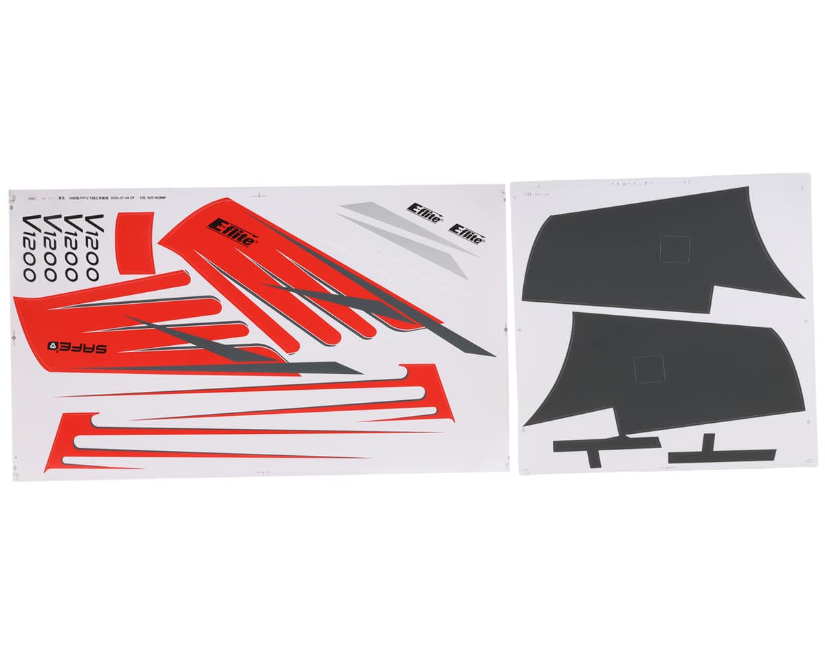 E-flite V1200 V2 Decal Sheet