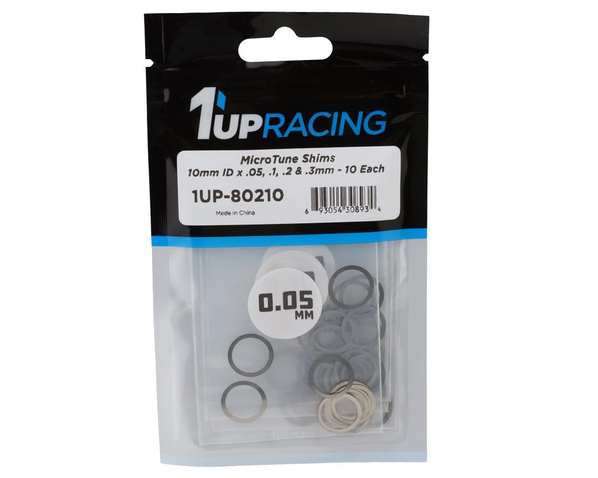1UP Racing MicroTune Shim Assortment Set (10mm) (0.05/0.1/0.2/0.3)