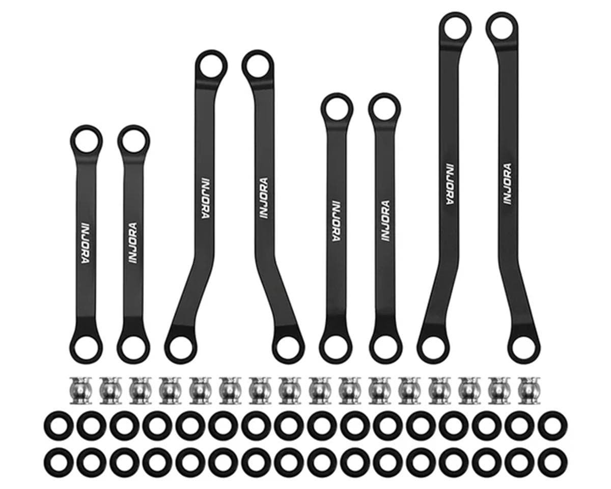 Injora Redcat Ascent-32 Aluminum High Clearance Suspension Links Set (Black)
