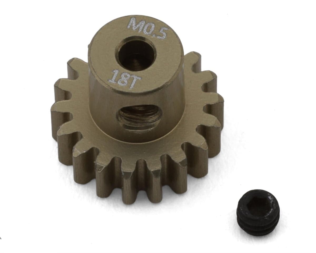 HackFab Mod 0.5 Aluminum Mini Pinion Gear (2mm Shaft) (18T)