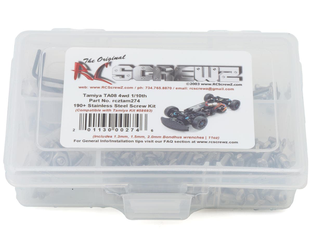 RC Screwz Tamiya TA08 4WD Stainless Steel Screws Kit