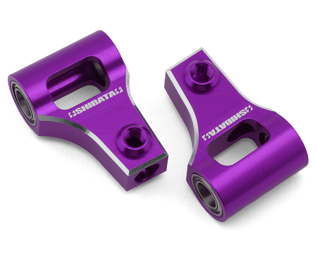 Shibata GRK5 Aluminum Rear Upper Ball Bearing Suspension Arms (Purple) (Short) (2)