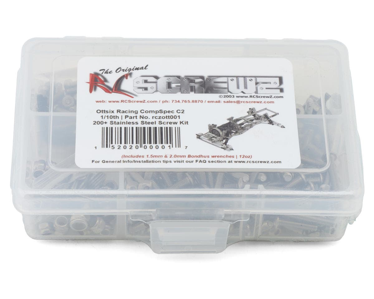 RC Screwz Team Ottsix Racing Wizard CompSpec C2 Stainless Steel Screws Kit
