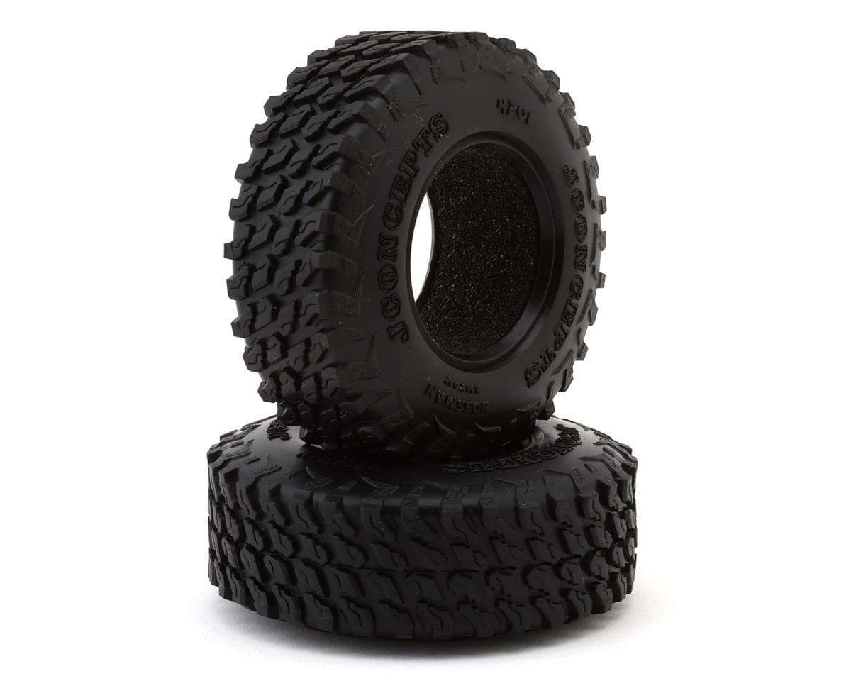 JConcepts Bossman 1.3" Micro Rock Crawler Tires (63mm OD) (2) (Green) w/Foam Inserts