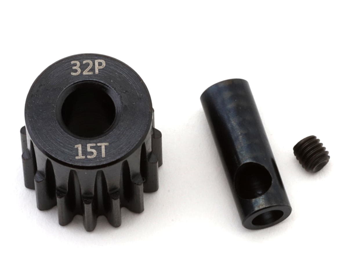 EcoPower Steel 32P Pinion Gear (Mod .8) (5mm Bore) (15T) w/3.17mm Reducer Sleeve