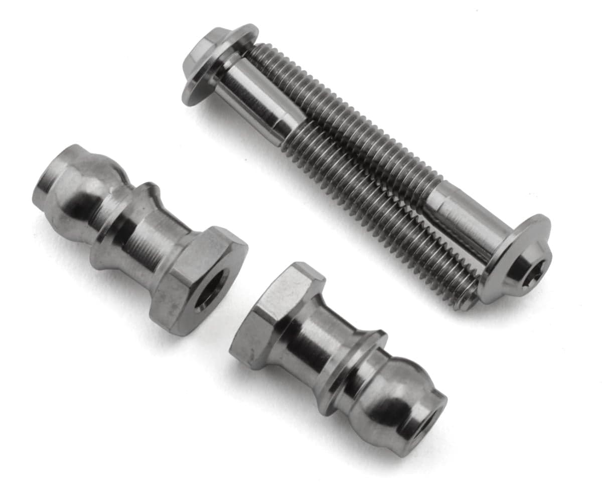 1UP Racing Pro Duty Titanium Upper Shock Standoffs Set (22mm/10mm) (B7.1D/B84/B84D/T84/SC7/T7 Rear) (22X/22X-4 Front)