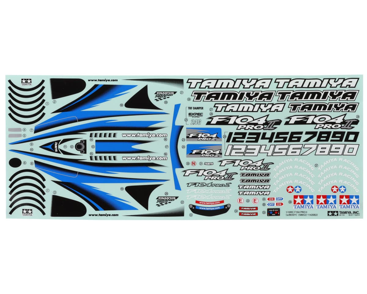 Tamiya F104 Decal Sheet