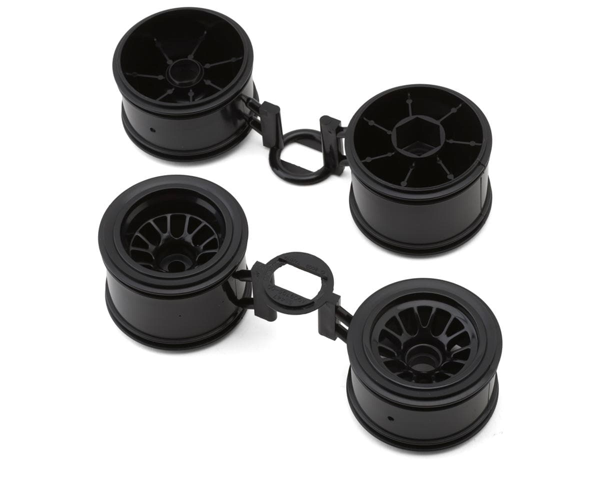 Tamiya F104 PRO II 1/10 On-Road Wheels (Black) (4) (Front & Rear)
