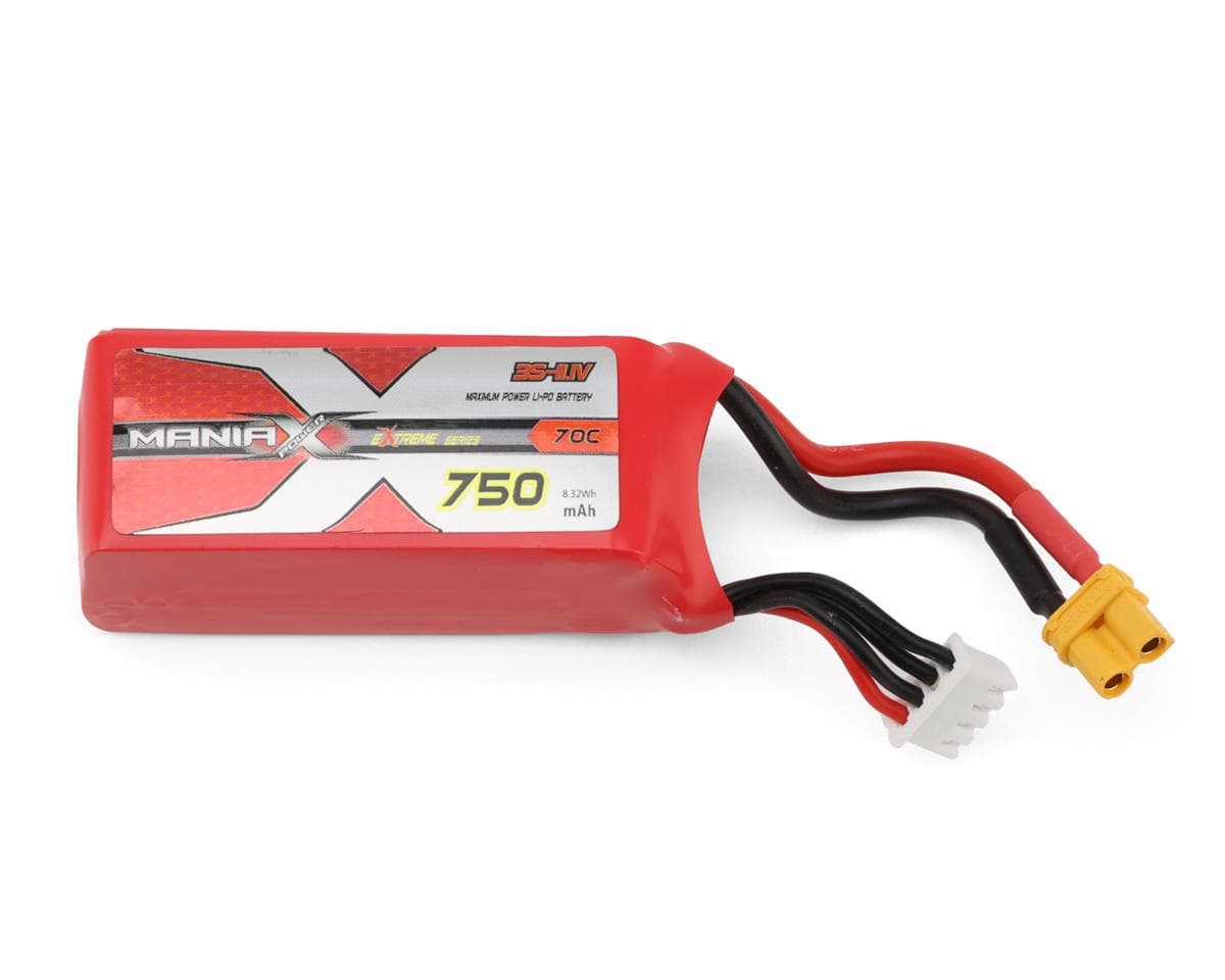 ManiaX 3S 70C LiPo Battery Pack (11.1V/750mAh) (GooSky S2/OMP M2 V3) w/XT30 Connector
