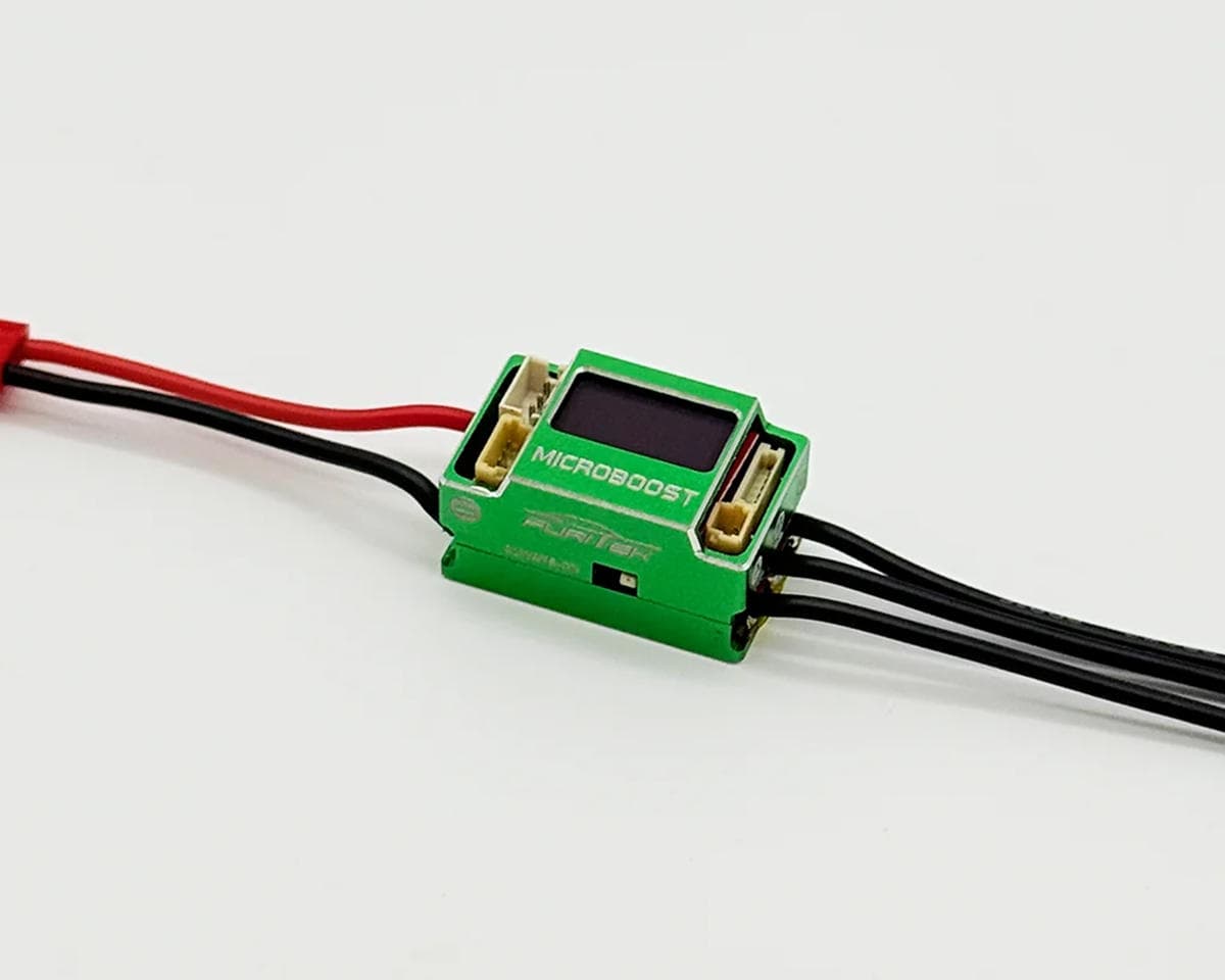 Furitek Microboost 2S 25A Brushless Sensored/Sensorless Micro Drift ESC w/Display (Green) (Solderable/Replaceable Wire)