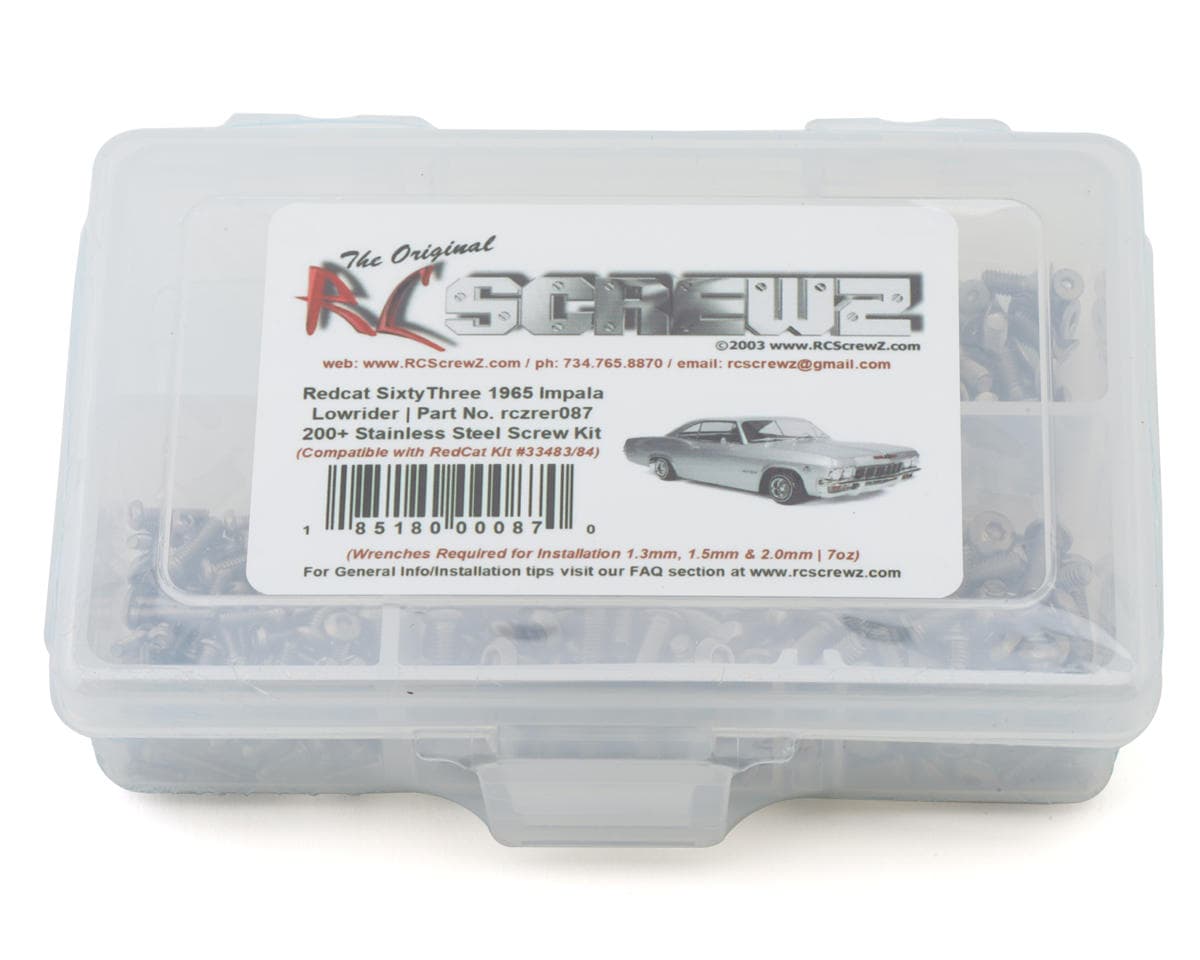 RC Screwz Redcat SixtyFive Chevrolet Impala 1/10 Lowrider Stainless Steel Screw Kit