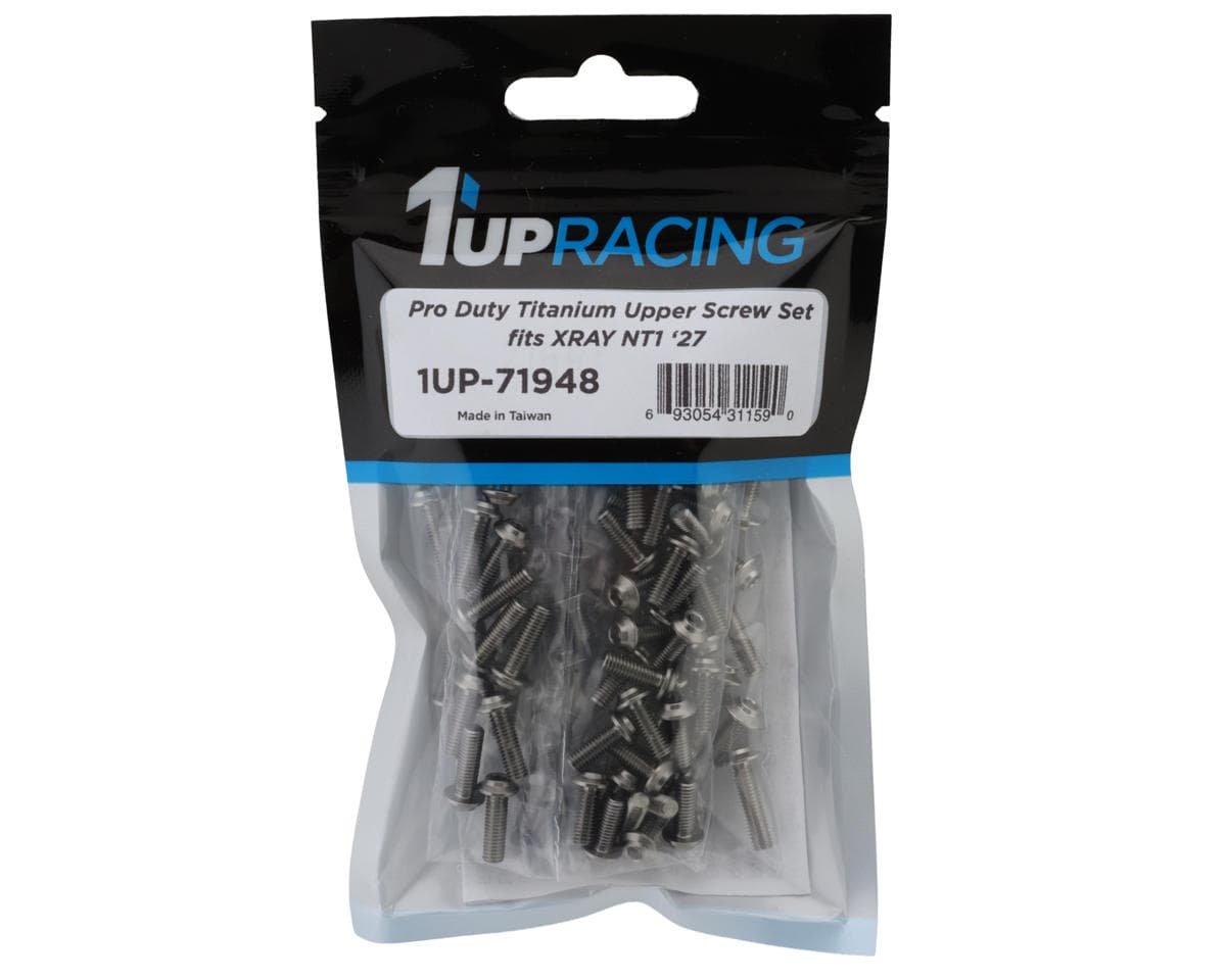 1UP Racing XRAY NT1 2027 Pro Duty Titanium Upper Screw Set (117)