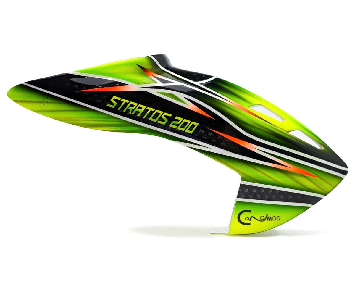 Canomod XLPower Stratos 200 Polycarbonate Airbrush Pre-Painted Canopy (Green)