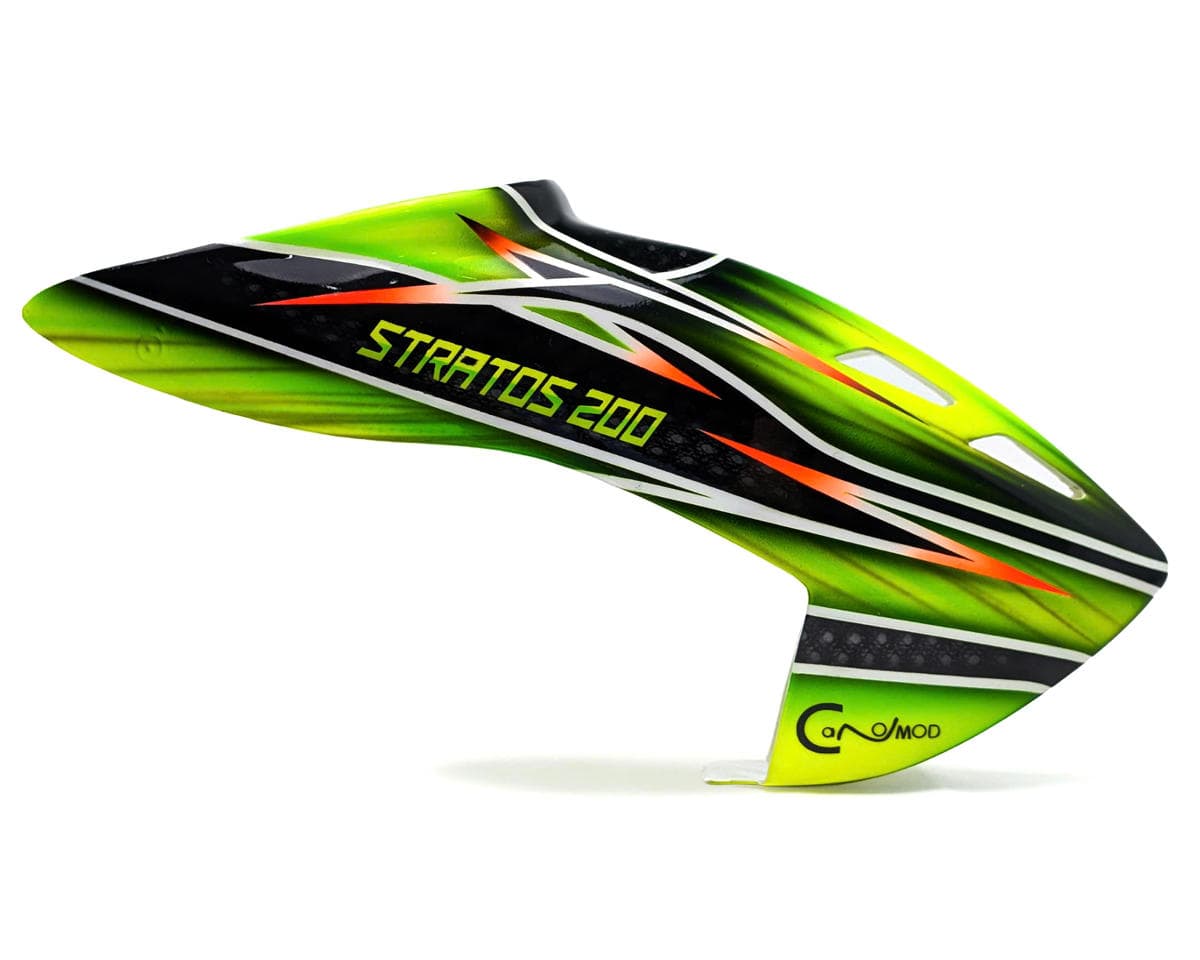 Canomod XLPower Stratos 200 Fiberglass Airbrush Pre-Painted Canopy (Green)