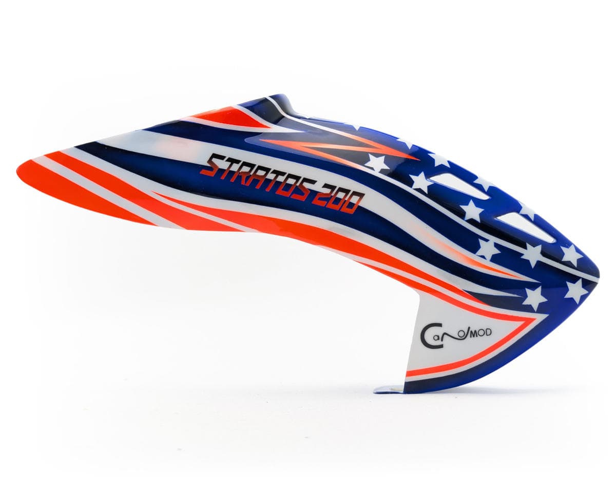 Canomod XLPower Stratos 200 Polycarbonate Airbrush Pre-Painted Canopy (American Patriot)