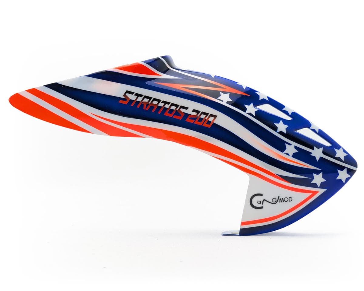 Canomod XLPower Stratos 200 Fiberglass Airbrush Pre-Painted Canopy (American Patriot)