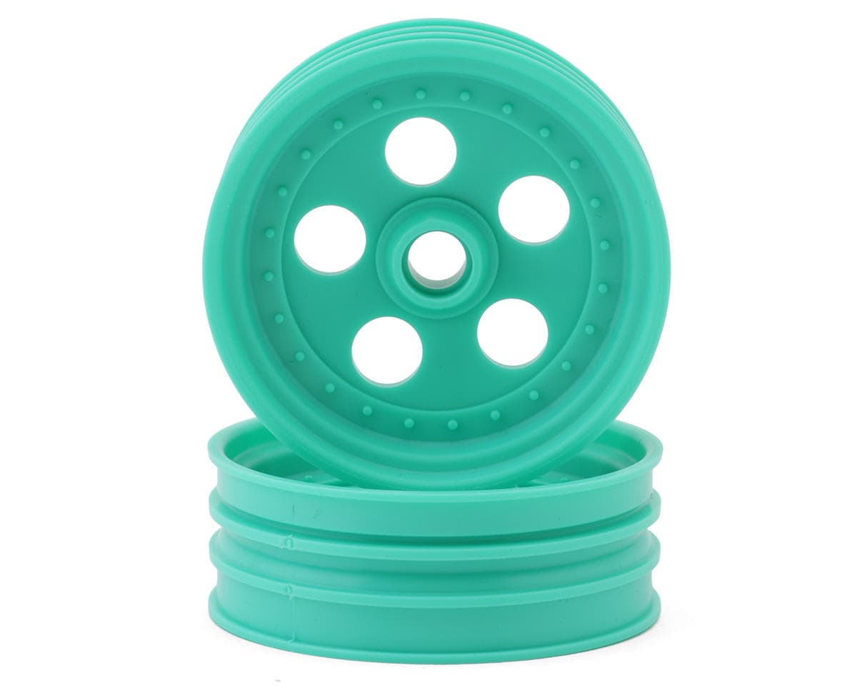 Kyosho Tomahawk '85 WC Worlds Spec Front Wheels (Mint Green) (2)
