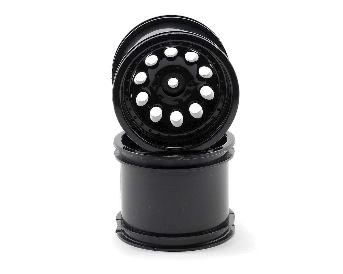 RPM Revolver 10 Hole Wheels for Traxxas 1/10 Electric Front/Nitro Rear 12mm Hex (Black) (2)