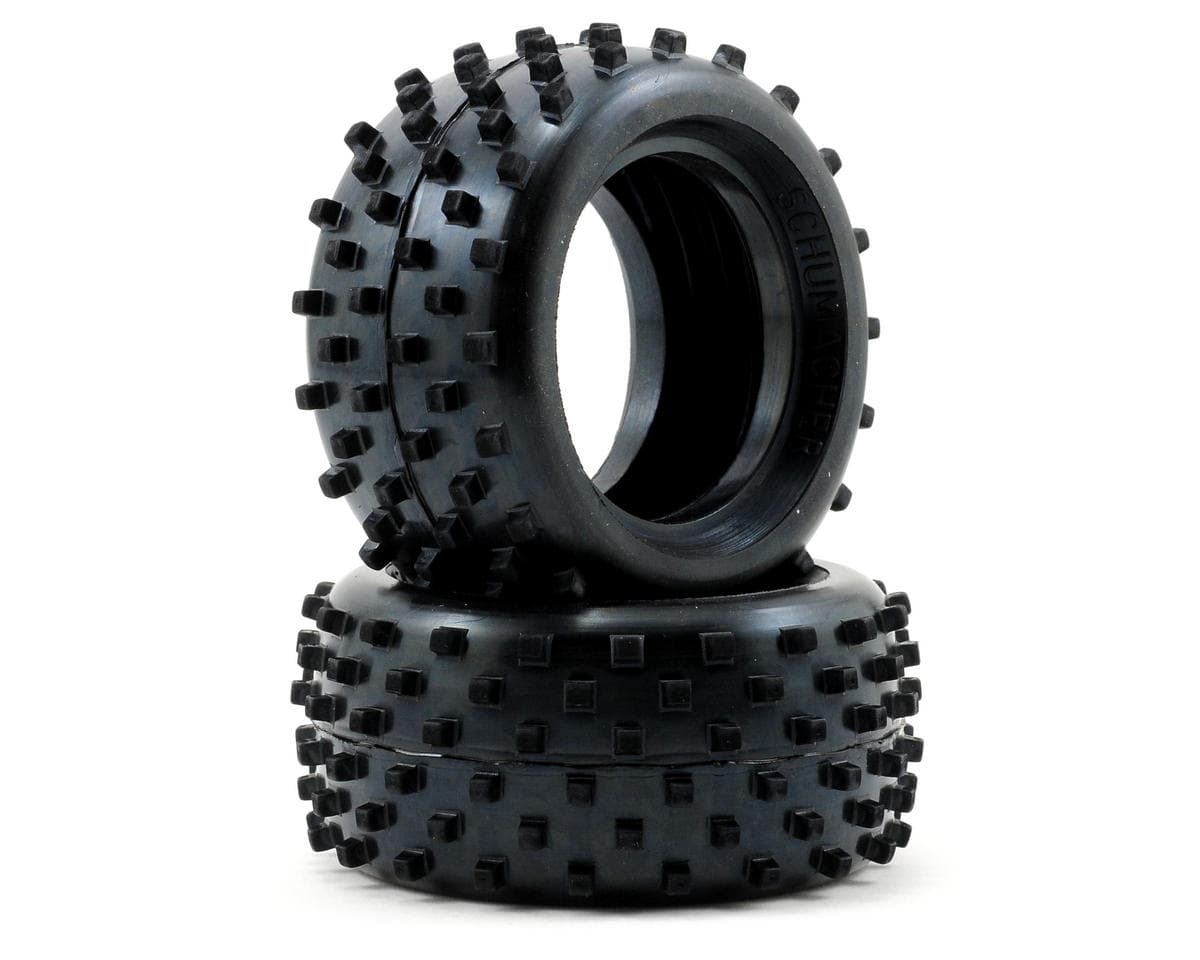 Schumacher "Block" 1/10 Buggy Rear Carpet Tires (2) (Blue)