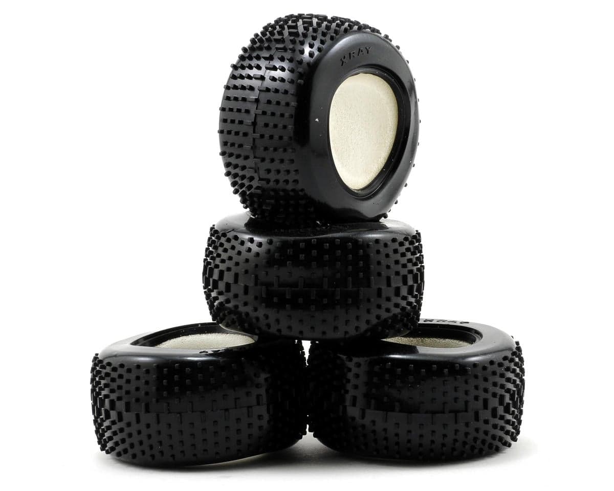 XRAY Pin Tire & Insert (M18T) (4) (Hard)