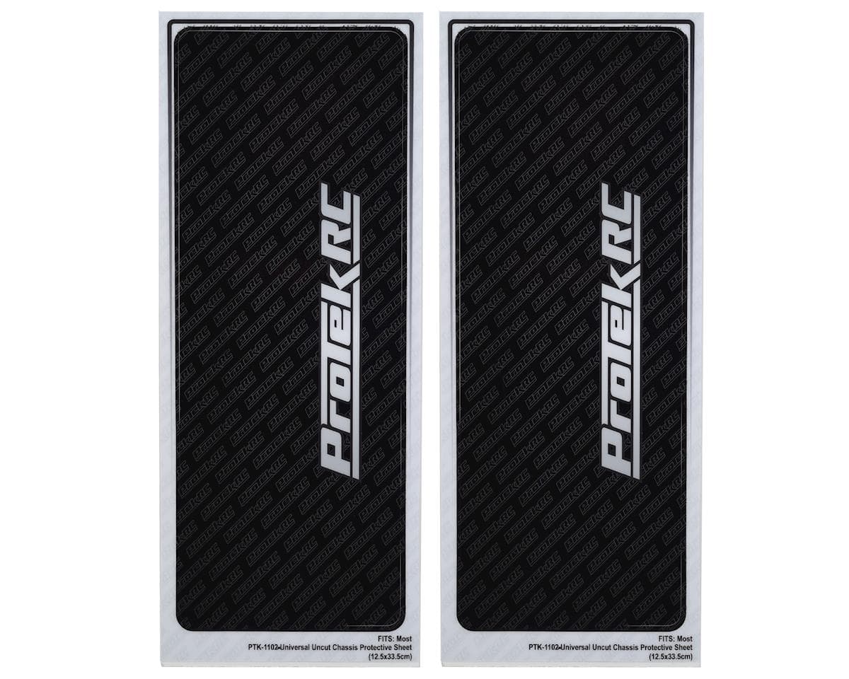 ProTek RC Universal Chassis Protective Sheet (Black) (2) (12.5x33.5cm)
