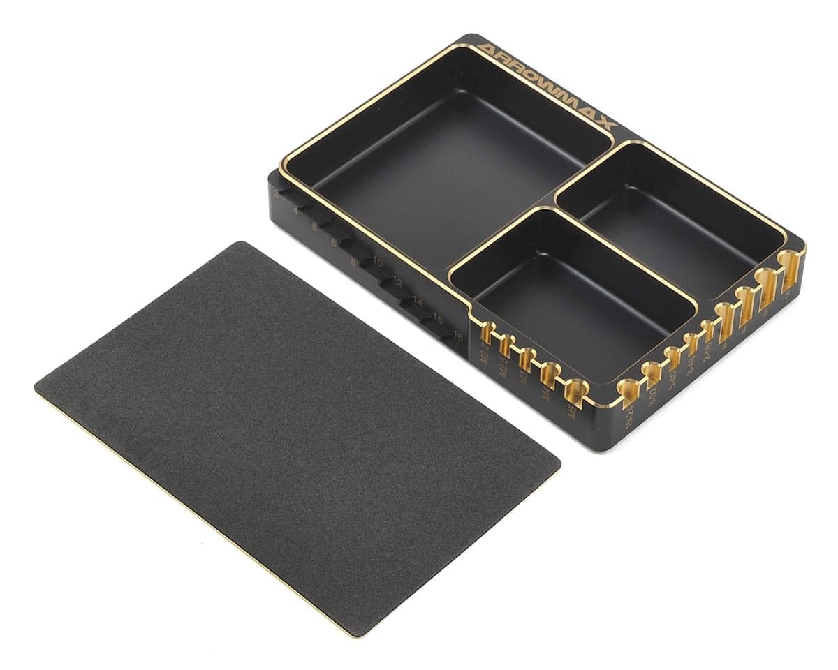 AM Arrowmax Aluminum Black Golden Parts Tray