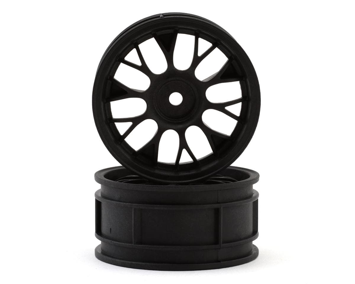 Tamiya 1/10 TC Mesh Wheels (Black) (2) (2mm Offset)
