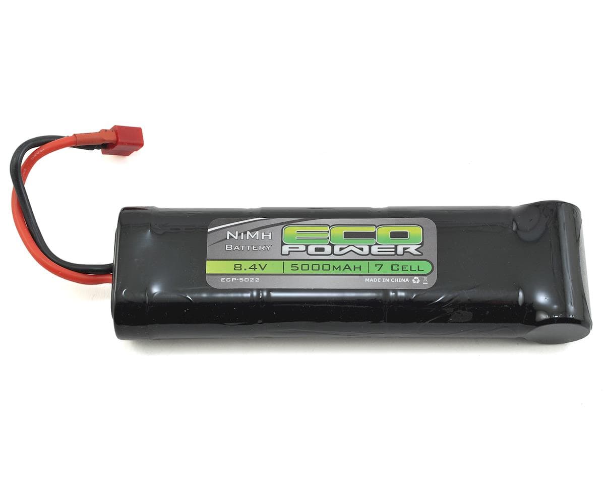 EcoPower 7-Cell NiMH Stick Pack Battery w/T-Style Connector (8.4V/5000mAh)