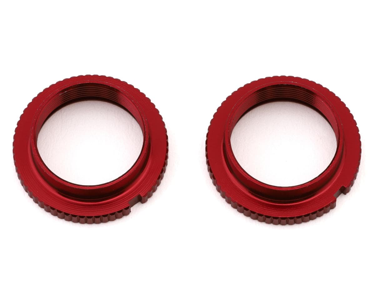 MST Aluminum Shock Spring Collars (Red) (2)